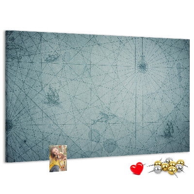Korková tabuľa Staroveká mapa s geometrickými vzormi