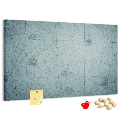 Korková tabuľa Staroveká mapa s geometrickými vzormi