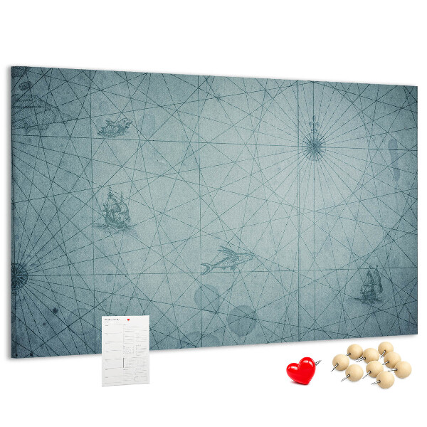 Korková tabuľa Staroveká mapa s geometrickými vzormi