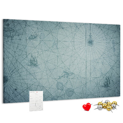 Korková tabuľa Staroveká mapa s geometrickými vzormi