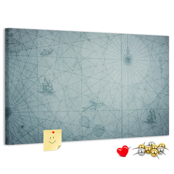 Korková tabuľa Staroveká mapa s geometrickými vzormi