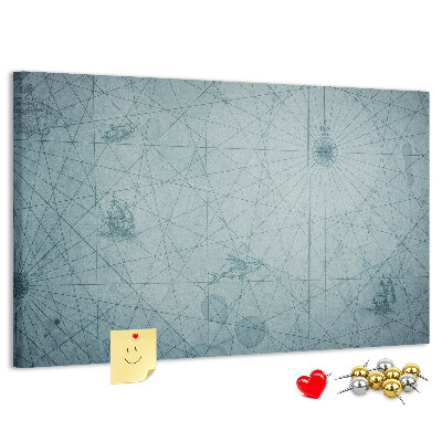 Korková tabuľa Staroveká mapa s geometrickými vzormi