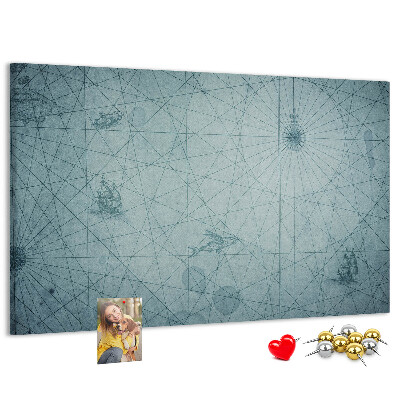 Korková tabuľa Staroveká mapa s geometrickými vzormi