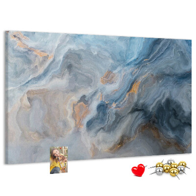 Korková nástenka na stenu Abstraktný vzor v odtieňoch modrej