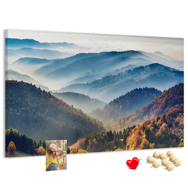 Korková tabuľa Malebné hory v jesennej scenérii