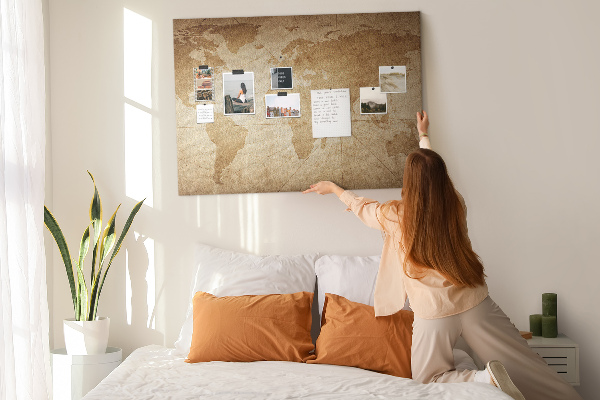 Nástenka Mapa starovekého sveta na hnedom pozadí