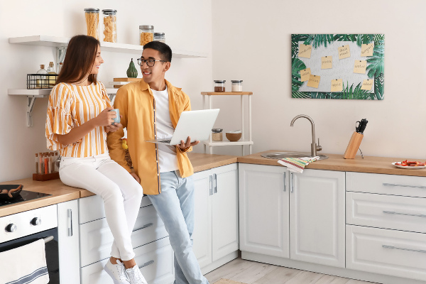 Korková tabuľa Zelené listy v tropickom štýle.