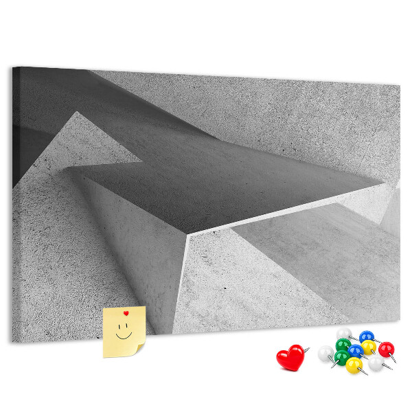 Korková nástenka na stenu Geometrické tvary v minimalistickom štýle