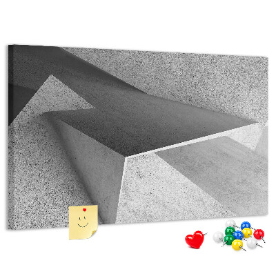 Korková nástenka na stenu Geometrické tvary v minimalistickom štýle