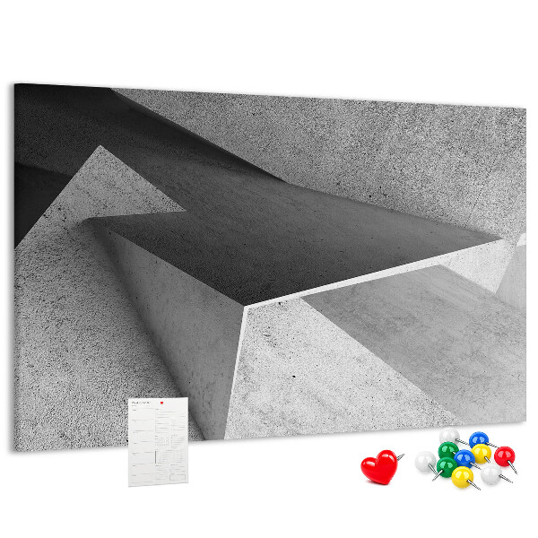 Korková nástenka na stenu Geometrické tvary v minimalistickom štýle