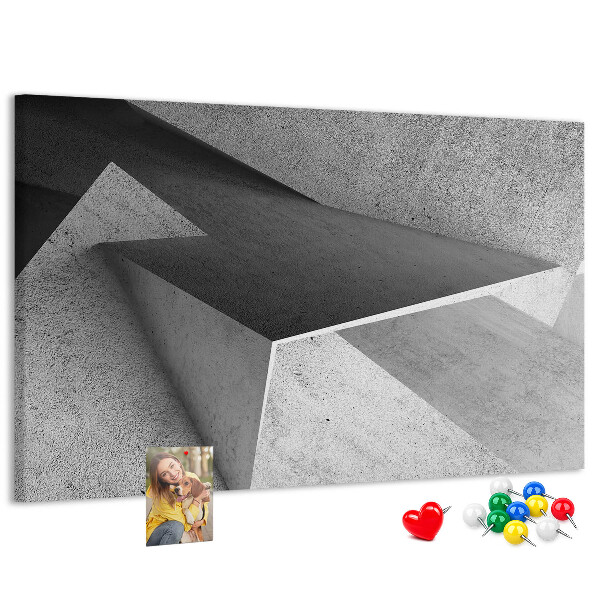Korková nástenka na stenu Geometrické tvary v minimalistickom štýle