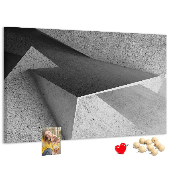 Korková nástenka na stenu Geometrické tvary v minimalistickom štýle
