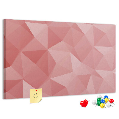 Nástenka Geometria v odtieňoch ružovej a béžovej