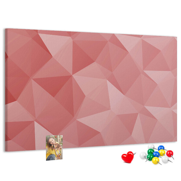 Nástenka Geometria v odtieňoch ružovej a béžovej