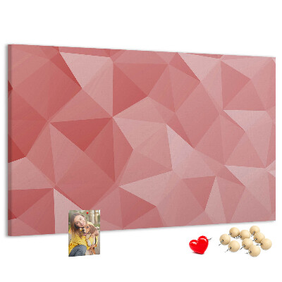 Nástenka Geometria v odtieňoch ružovej a béžovej