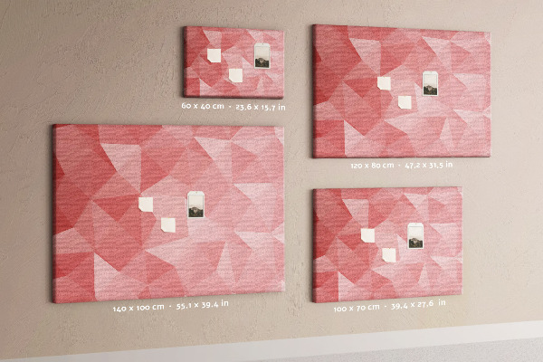 Nástenka Geometria v odtieňoch ružovej a béžovej