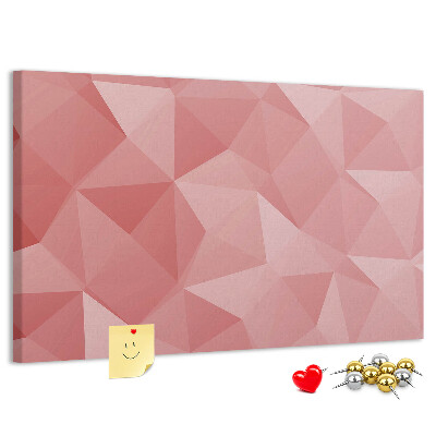 Nástenka Geometria v odtieňoch ružovej a béžovej