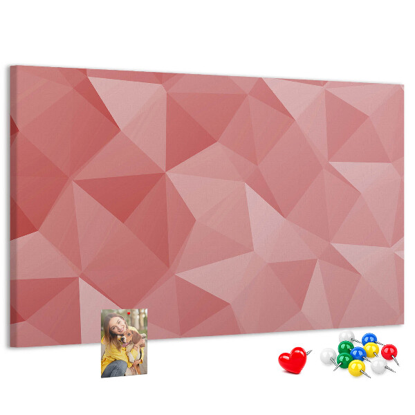 Nástenka Geometria v odtieňoch ružovej a béžovej