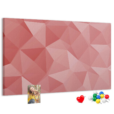 Nástenka Geometria v odtieňoch ružovej a béžovej