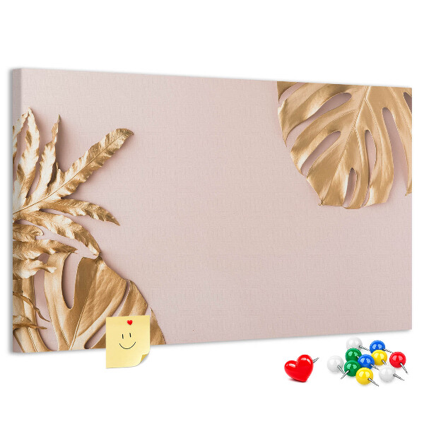 Nástenka Zlaté listy na jemnom pozadí