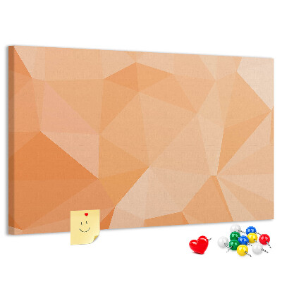 Nástenka Geometrické odtiene oranžovej v trojuholníkoch