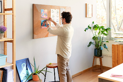 Nástenka Geometrické odtiene oranžovej v trojuholníkoch