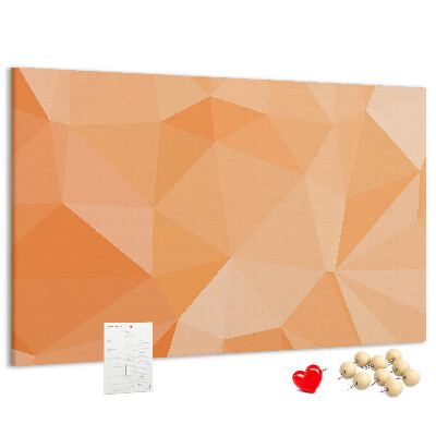 Nástenka Geometrické odtiene oranžovej v trojuholníkoch