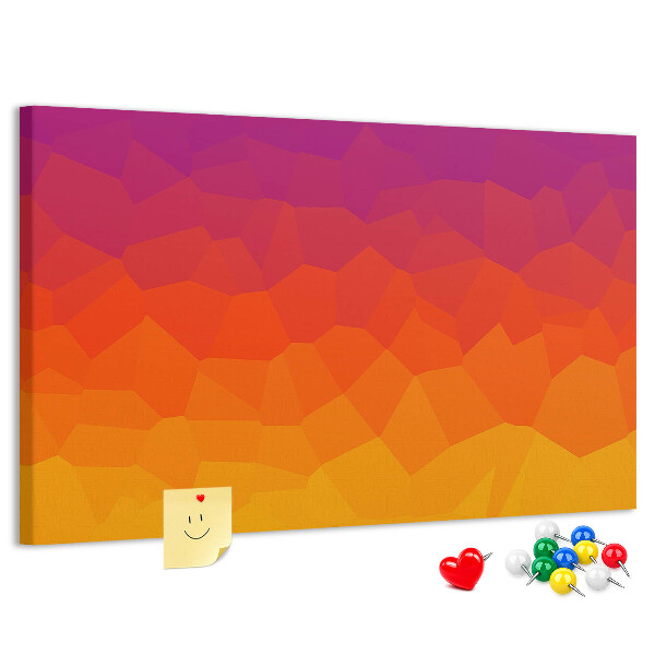 Nástenka Farebný gradient v odtieňoch oranžovej.