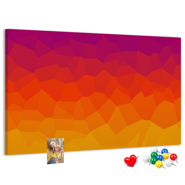 Nástenka Farebný gradient v odtieňoch oranžovej.