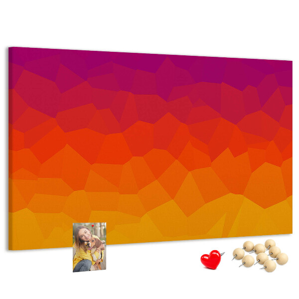 Nástenka Farebný gradient v odtieňoch oranžovej.
