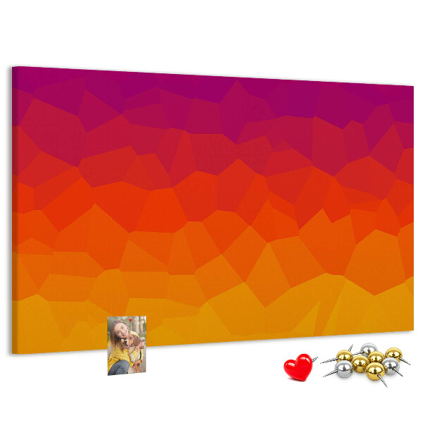 Nástenka Farebný gradient v odtieňoch oranžovej.