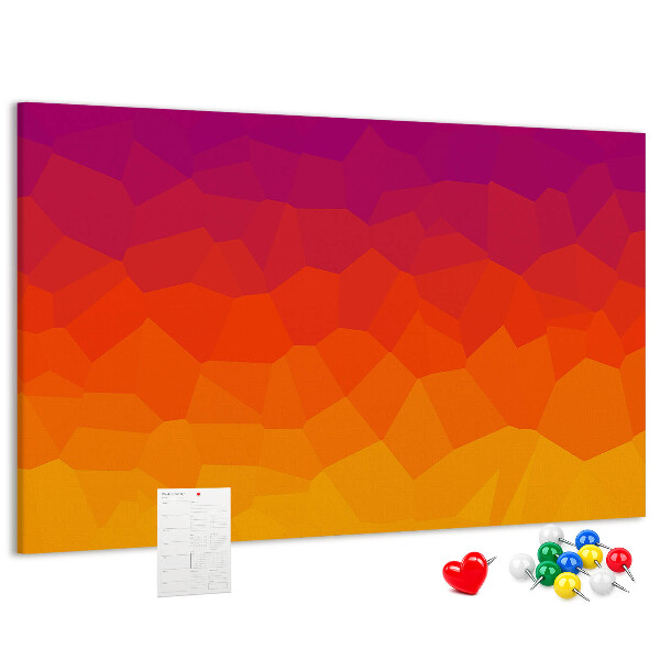 Nástenka Farebný gradient v odtieňoch oranžovej.