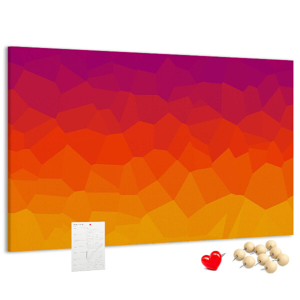 Nástenka Farebný gradient v odtieňoch oranžovej.
