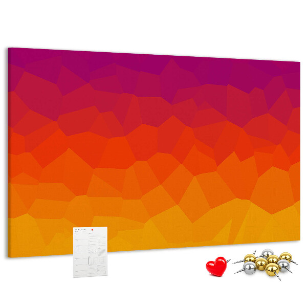 Nástenka Farebný gradient v odtieňoch oranžovej.