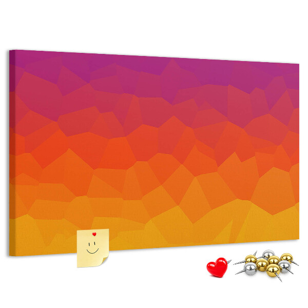 Nástenka Farebný gradient v odtieňoch oranžovej.