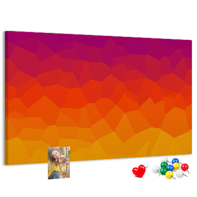 Nástenka Farebný gradient v odtieňoch oranžovej.
