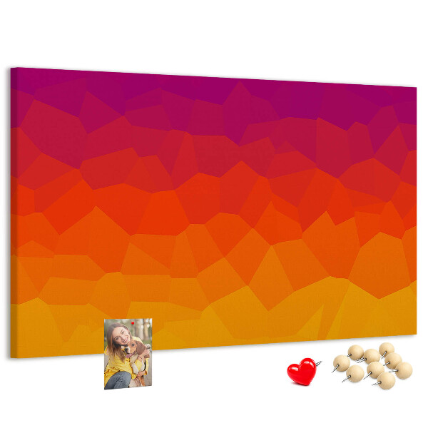 Nástenka Farebný gradient v odtieňoch oranžovej.