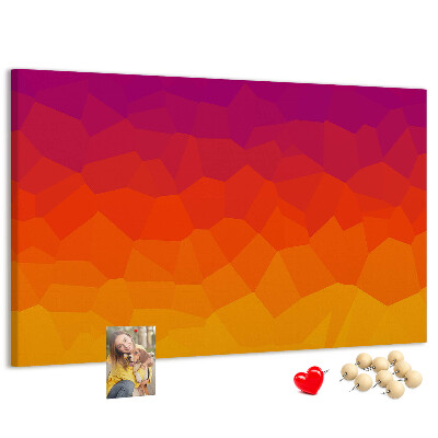 Nástenka Farebný gradient v odtieňoch oranžovej.