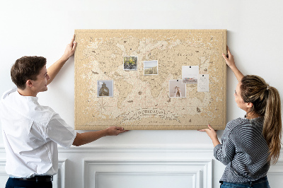 Korková tabuľa Mapa starovekého sveta s geografickými detailmi