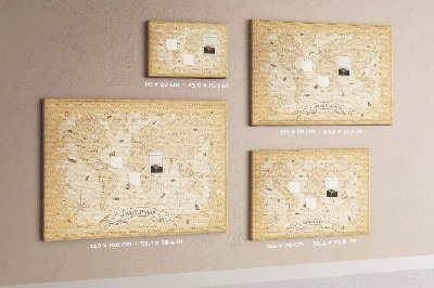 Korková tabuľa Mapa starovekého sveta s geografickými detailmi