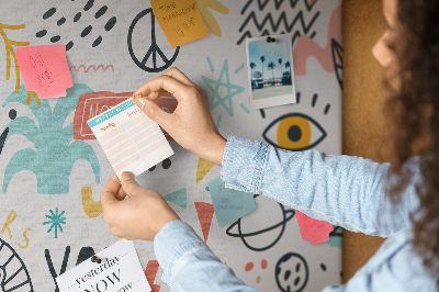 Nástenka Veselé vzory so zvieracími motívmi a textami