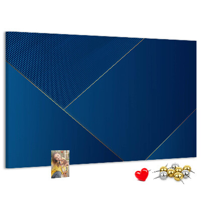 Korková tabuľa Elegantné geometrické vzory v odtieňoch modrej