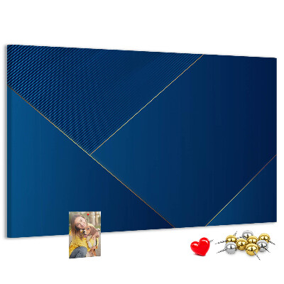 Korková tabuľa Elegantné geometrické vzory v odtieňoch modrej