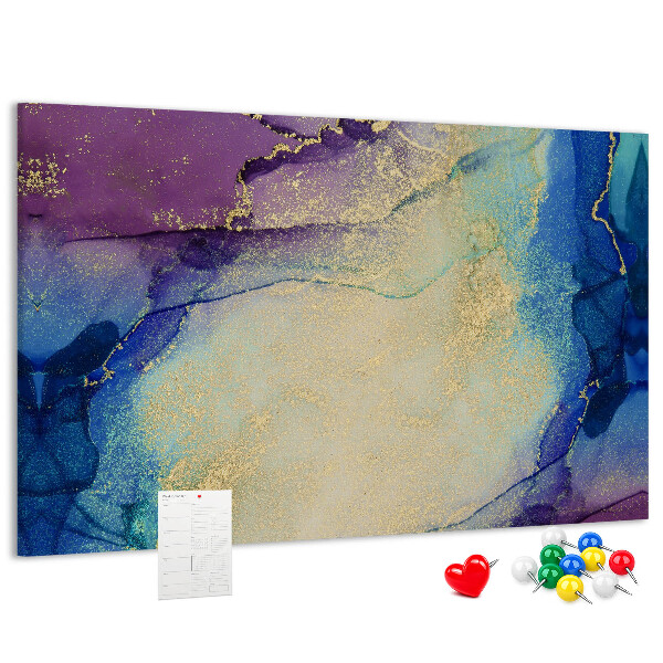 Nástenka Abstraktný vzor v odtieňoch modrej.