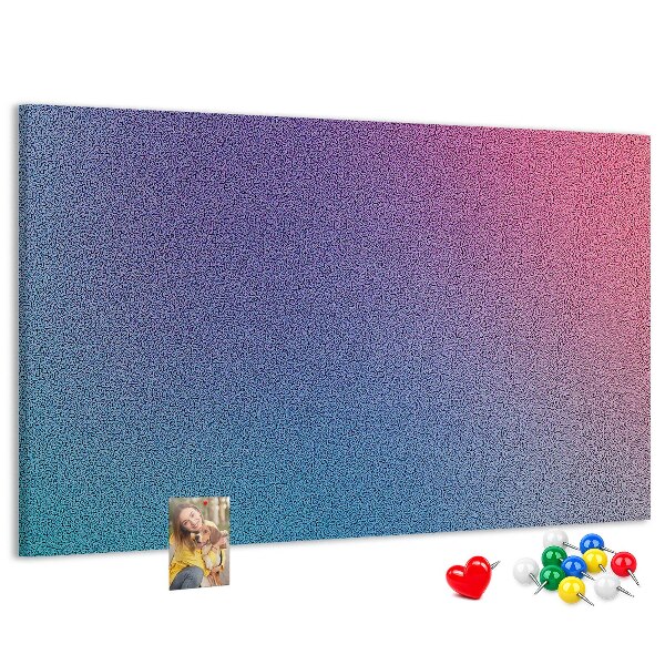 Korková nástenka na stenu Farebný gradient v odtieňoch fialovej.