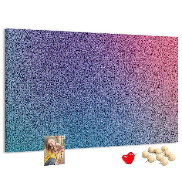 Korková nástenka na stenu Farebný gradient v odtieňoch fialovej.
