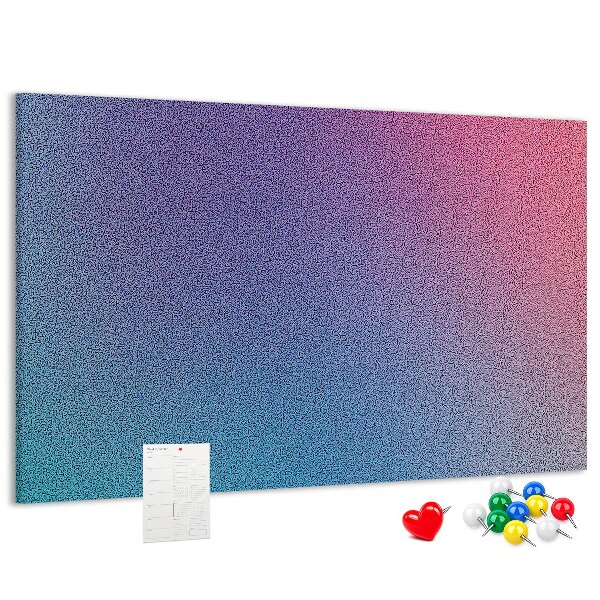 Korková nástenka na stenu Farebný gradient v odtieňoch fialovej.