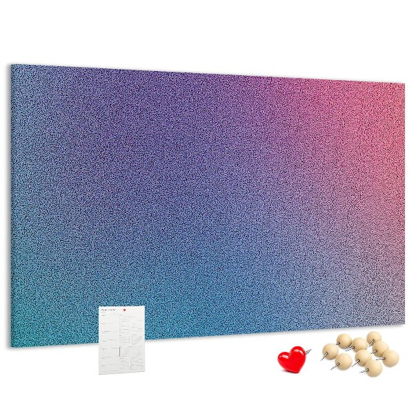Korková nástenka na stenu Farebný gradient v odtieňoch fialovej.