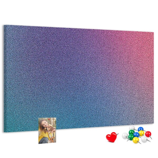 Korková nástenka na stenu Farebný gradient v odtieňoch fialovej.