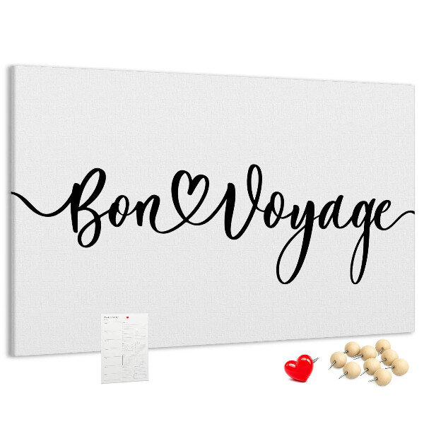 Korková tabuľa Elegantný nápis na rozlúčku s cestovateľmi